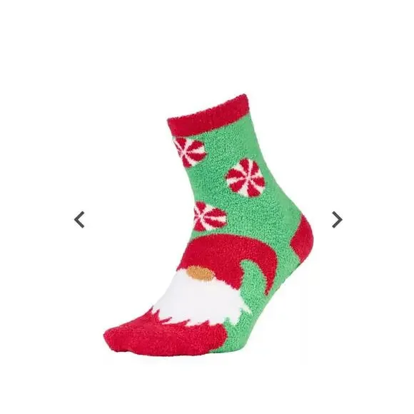 3 pairs! Cozy Cabin Adult Festive Toe Icon Socks - Picture 2 of 5